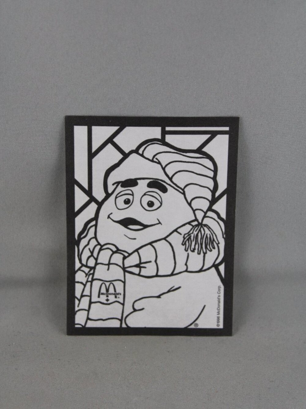 Vintage McDonald's Colouring Pad - Grimace Stained Glass Paper Piece